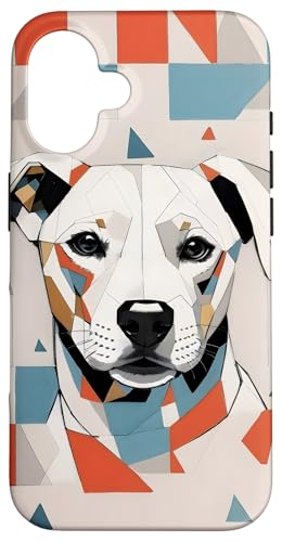 Hülle für iPhone 16 Moderne Geometrische Kunst und Welpe von Heavenwear