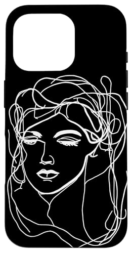 Hülle für iPhone 16 Pro Minimalistische Linienzeichnung Frau Silhouette Kunst von Heavenwear