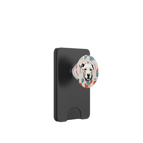 Moderne Geometrische Kunst und Welpe PopSockets PopWallet für MagSafe von Heavenwear