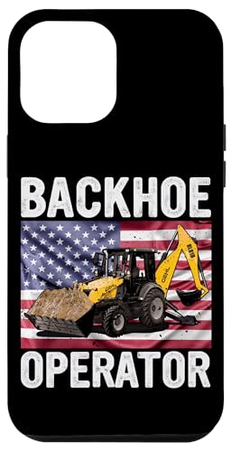 Hülle für iPhone 14 Pro Max Baggerbetreiber Distressed USA Flagge Heavy Equipment Pride von Heavy Equipment & Backhoe Operators Apparel