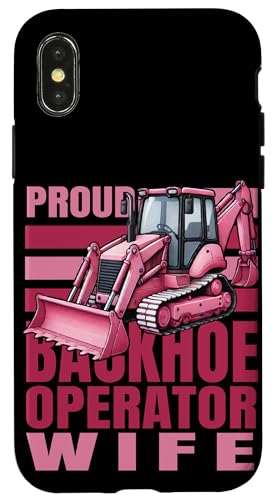 Hülle für iPhone X/XS Stolzer Baggerbetreiber Frau Girly Baustil von Heavy Equipment & Backhoe Operators Apparel