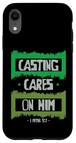 Hebräische israelitische Kleidung Casting Cares on Him 1 Peter 5:7 Hülle für iPhone XR von Hebrew Israelite Clothing for Women Men Children