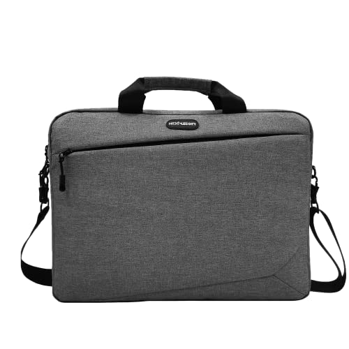 Heden Seger Laptop-Tasche Schultertasche - (15.6in - 40cm) - Wasserdicht, Kratzfest und Verschleißfest - Vorder- und Rückentaschen - Vollständig EPE-Gepolstert, Stoßfest - Hellgrau von Heden Seger