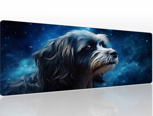 Mauspad 1200x600x4 mm Dog Mousepad XXL Speed Gaming Mauspad Groß Mouse Pad Schreibtischunterlage Vernähte Kanten Wassxerdicht Maus Pad Mauspads Tischunterlage Schreibtisch Mouspad für Home Office A132 von Heeboode