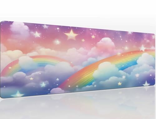 Mauspad 1400x700x4 mm Rainbow Mousepad XXL, Speed Gaming Mauspad Groß Mouse Pad Schreibtischunterlage, Wassxerdicht Maus Pad, Mauspads Tischunterlage Schreibtisch Mouspad für Home Office A1112 von Heeboode