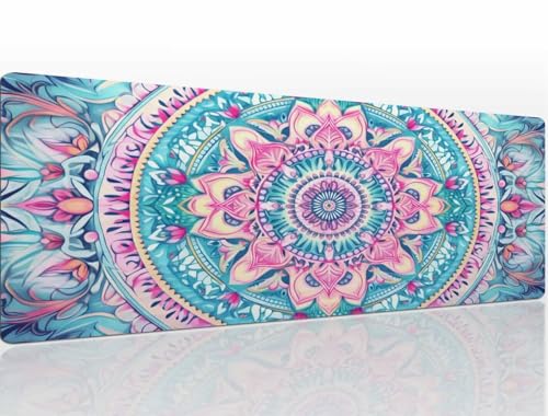 Mauspad 1400x800x4 mm Mandala Mousepad XXL, Speed Gaming Mauspad Groß Mouse Pad Schreibtischunterlage, Wassxerdicht Maus Pad, Mauspads Tischunterlage Schreibtisch Mouspad für Home Office A620 von Heeboode