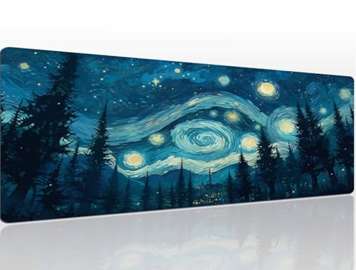 Mauspad 1600x800x4 mm Arts Mousepad XXL Gaming Mauspad Groß Mouse Pad Schreibtischunterlage Vernähte Kanten Wassxerdicht Maus Pad Mauspads Tischunterlage Schreibtisch Mouspad für Home Office A392 von Heeboode