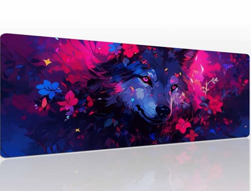 Mauspad 700x300x4 mm Animal Mousepad XL Gaming Mauspad Klein Mouse Pad Schreibtischunterlage Vernähte Kanten Wassxerdicht Maus Pad Mauspads Tischunterlage Schreibtisch Mouspad für Home Office A444 von Heeboode