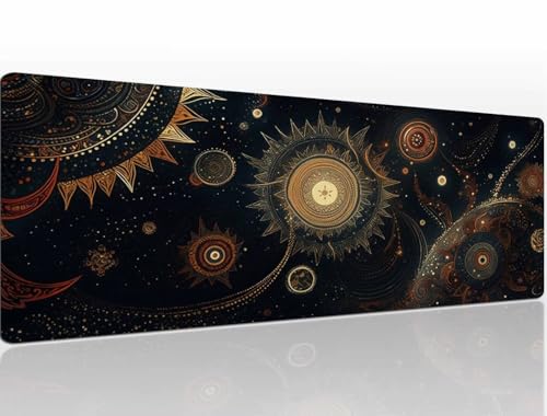 Mauspad 700x300x4 mm Art Mousepad XL Speed Gaming Mauspad Klein Mouse Pad Schreibtischunterlage Vernähte Kanten Wassxerdicht Maus Pad Mauspads Tischunterlage Schreibtisch Mouspad für Home Office A390 von Heeboode