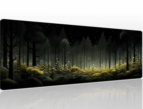 Mauspad 700x300x4 mm Dunkel Mousepad XL Gaming Mauspad Klein Mouse Pad Schreibtischunterlage Vernähte Kanten Wassxerdicht Maus Pad Mauspads Tischunterlage Schreibtisch Mouspad für Home Office A80 von Heeboode