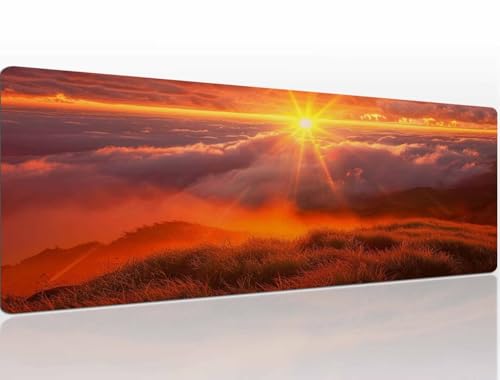 Mousepad Gaming 1000x500x4 mm Gaming Mauspad XXL Sunset Mauspad Gaming rutschfeste und Wasserabweisend Groß Vernähte Kanten Desk Mat Gaming-Mauspads für Pc Verbessert Präzision Geschwindigkei A1329 von Heeboode