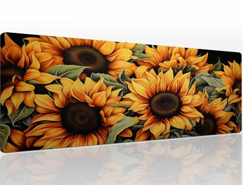 Mousepad Gaming 1400x700x4 mm Gaming Mauspad XXL Petal Mauspad Gaming Rutschfeste und Wasserabweisend Groß Vernähte Kanten Desk Mat Gaming-Mauspads für Pc Verbessert Präzision und Geschwindigkei A1019 von Heeboode