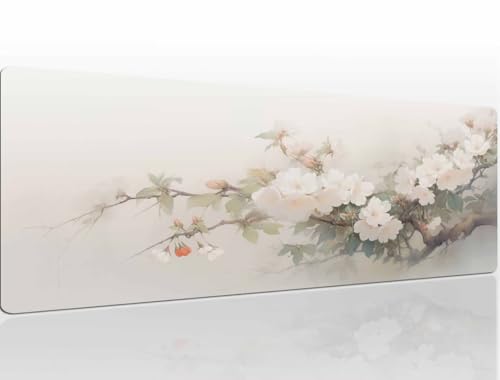 Mousepad Gaming 700x300x4 mm Gaming Mauspad XL Flowers Mauspad Gaming Rutschfeste und Wasserabweisend Klein Vernähte Kanten Desk Mat Gaming-Mauspads für Pc Verbessert Präzision und Geschwindigkei A761 von Heeboode