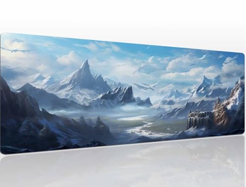 Mousepad Gaming 700x300x4 mm Gaming Mauspad XL Scenery Mauspad Gaming rutschfeste und Wasserabweisend Klein Vernähte Kanten Desk Mat Gaming-Mauspads für Pc Verbessert Präzision Geschwindigkei A1207 von Heeboode