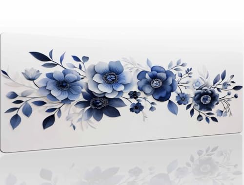 Mousepad Gaming 800x400x4 mm Gaming Mauspad XL Flowers Mauspad Gaming Rutschfeste und Wasserabweisend Klein Vernähte Kanten Desk Mat Gaming-Mauspads für Pc Verbessert Präzision und Geschwindigkei A779 von Heeboode