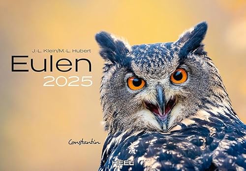 Eulen Kalender 2025: Der Tierkalender mit den charmanten Namen. Wandkalender Vogelkalender von Heel