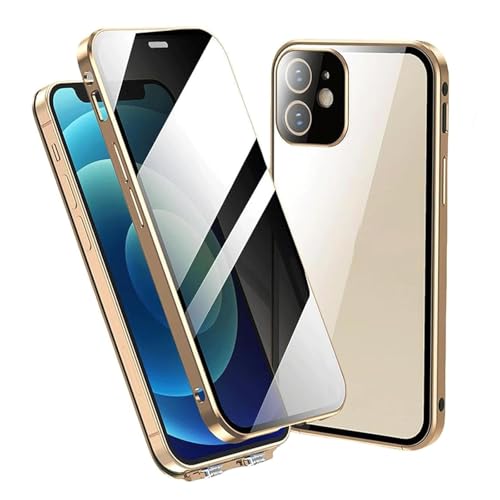 Criteriont Phone Privacy Case for iPhone 16 Pro Max Case, Criteriont Phone Case with Privacy Screen Protector, 360 Full Screen Covered for iPhone 16/15/14/13/12 Pro Max (Gold,13Pro) von Hehuo