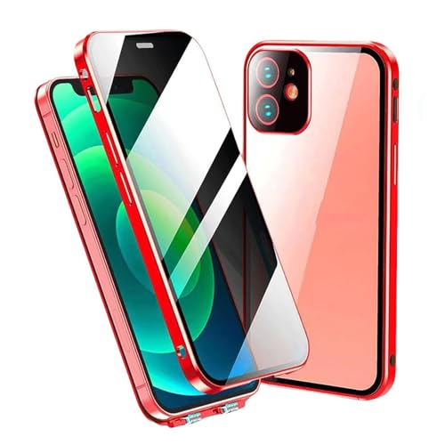 Criteriont Phone Privacy Case for iPhone 16 Pro Max Case, Criteriont Phone Case with Privacy Screen Protector, 360 Full Screen Covered for iPhone 16/15/14/13/12 Pro Max (Red,16Promax) von Hehuo