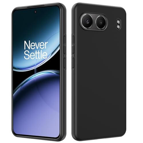 Heioloo Hülle für Oneplus Nord 4 Handyhülle Kameraschutz, Stoßfest Ultradünn Weich Schutzhülle Matte Oberfläche Slim Fit für Oneplus Nord 4 Case - Schwarz von Heioloo