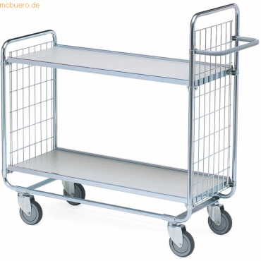 Helge Nyberg Etagenwagen Serie 100 2 Etagen 100x42,5cm silber von Helge Nyberg