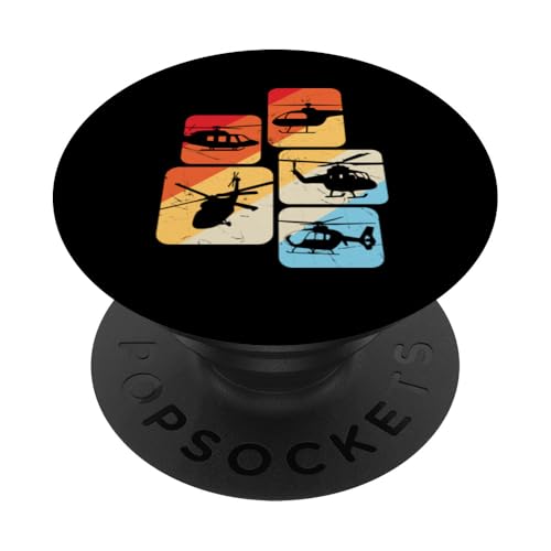 Lustige Helikopter-Pilotenkunst für Männer Frauen Fliegen Heli Hubschrauber PopSockets Klebender PopGrip von Helicopter Pilot Gift Pilot Shirts & Gifts