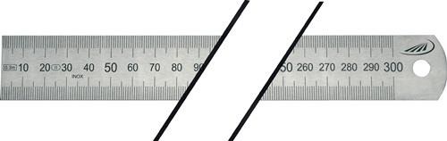 Helios Preisser Stahlmaßstab L.500mm rostfr.Stahl biegsam Teilung A=mm/mm von Helios Preisser