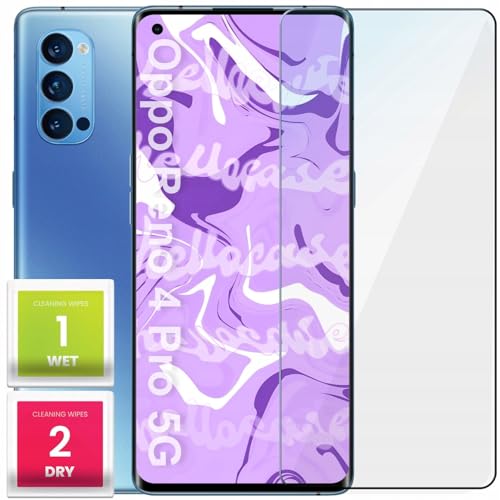 Gehärtetes Glas für Oppo Reno 4 Pro 5G Bildschirm,Flach, 9H Härte 2.5D Displaydeckung, Glas, Schutzglas, Schutzfolie, Case Friendly, Display von Hello Case