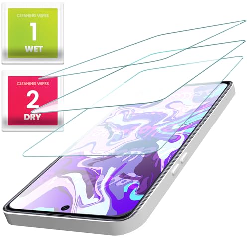 [HelloCase] 3er Pack Hartglas für Samsung Galaxy S24 FE Für Bildschirm, Flach, Härtegrad 9H, 2.5D Displayschutzfolie, Schutzglas, Case-Friendly, Display von Hello Case