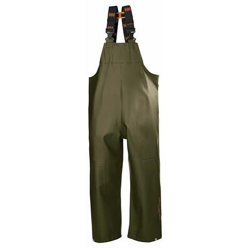 Helly-Hansen Workwear Gale Waterproof Bib Pants for Men Made from Heavy-Duty Protective Polyester/Polyurethan for Mobility 470 OLIVE-Medium von Helly Hansen