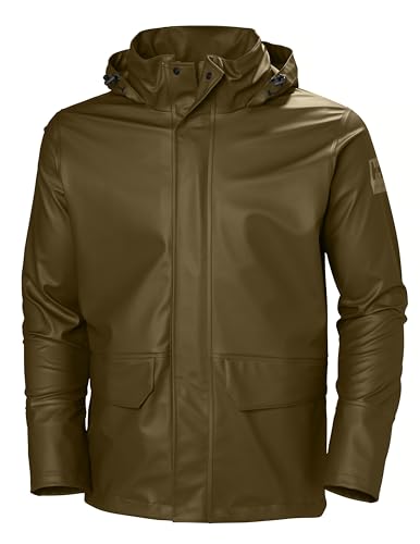 Helly-Hansen Workwear Gale Waterproof Jackets for Men Made from Heavy-Duty Polyurethan on Polyester Knit for High Mobility, Olive - 4X-Large von Helly Hansen