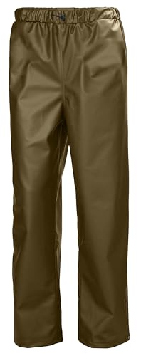 Helly-Hansen Workwear Rain Pants Waterproof Rain Pants with Adjustable, Elastic Waist and Bottom Leg with Snap Buttons, Olive - 4X-Large von Helly Hansen