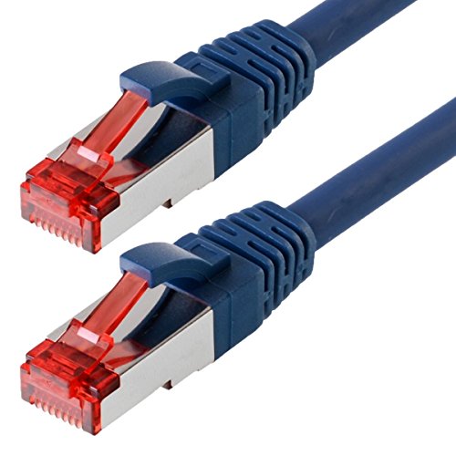 Helos Patchkabel S/FTP Cat 6 blau 7,5m von Helos