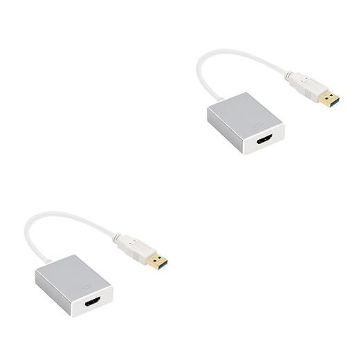 Hemobllo 2 Stück USB-Auf-Adapter Videokabel Adapter Konverter Großbild-Geräteadapter USB-Adapter USB Auf HDTV-Adapter USB Auf Adapter USB 30 Auf Konverter Computer-Adapterkabel von Hemobllo