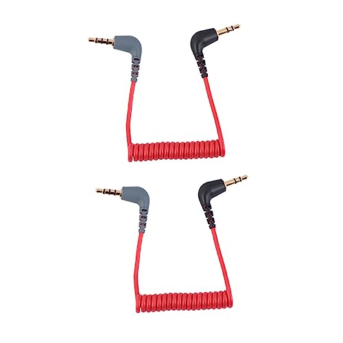 Hemobllo 2St Audioleitung Kabel männlich Transformation Kabeltelefon Audio-Adapter Stecker Draht außenkabel outdoor netzwerkkabel Audiokabel Mikrofon Verlängerungstransformationskabel rot von Hemobllo