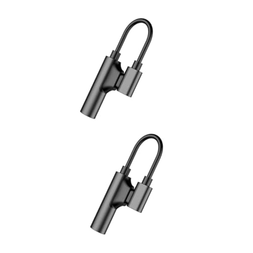 Hemobllo 2St Typ-C-Adapterkabel USB-Typ-C-Kopfhörerbuchsenadapter Typ-C-Kopfhörer-Aux-Audio Aufladekabel Ladegerät-Adapter USB-Kabel Kopfhöreradapter Typ-C-Adapter 3,5 mm Typc-Kabel 2 in 1 von Hemobllo