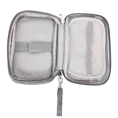 Hemobllo Aufbewahrungstasche für Datenkabel Cable Organizer Bag kabelorganisatortasche Cable Bag Versiegelung Reisekabel Kabel Aufbewahrungstasche Elektronische Organisatoren Polyester Grey von Hemobllo