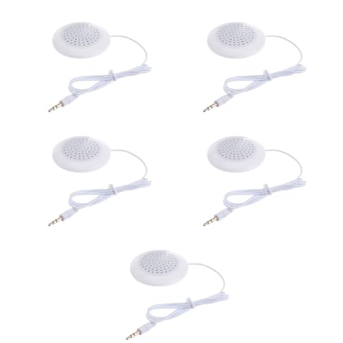 Hemobllo Kissen-Lautsprecher – 5 Stück tragbarer Kissen-Lautsprecher, 3,5 mm Klinkenstecker, Musikkissen, Lautsprecher, Mini-Kissen-Lautsprecher, Ersatz, DIY-Stereo-Lautsprecher-Zubehör von Hemobllo