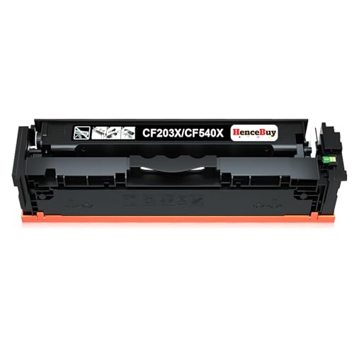 HenceBuy 203X CF540X Schwarz Toner Kompatibel für HP 203X CF540X 203A CF540A für HP M281fdw Toner für HP Color Laserjet Pro MFP M281fdw M254dw M254nw M281fdn M280nw M281cdw M254dn (1 Schwarz) von HenceBuy