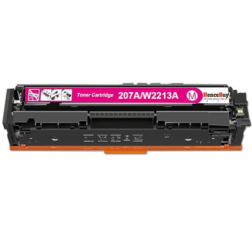 HenceBuy Mit Chip 207A W2213A Magenta Toner Kompatibel für HP 207X W2213X Tonerkartusche Ersatz für HP Color Laserjet Pro MFP M283fdw M282nw M283fdn M255dw M255nw M283 M282 M255 Drucker (Magenta) von HenceBuy