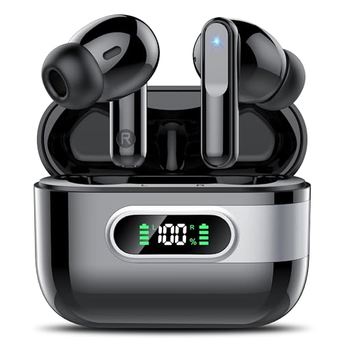 Hendari Ear Buds Wireless Earbuds, Bluetooth 5.3 Kopfhörer mit 4 ENC Mikrofonen, Wireless Kopfhörer In Ear mit 42H Wiedergabe LED Display, Deep Bass Stereo Sound, Touch Control von Hendari