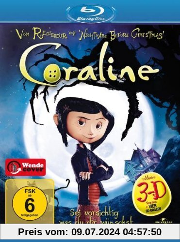 Coraline (inkl. 3D Version + vier 3D-Brillen) [Blu-ray] von Henry Selick