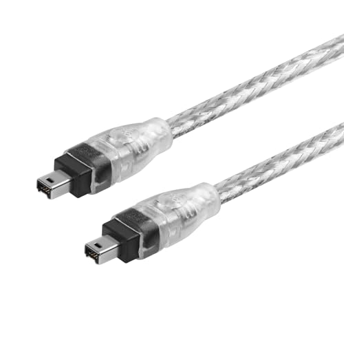 Herfair FireWire IEEE 1394 Kabel, 4-polig auf 4-poliger Stecker auf Stecker, Datenübertragungsadapter, FireWire 400 DV iLink Konverter für Laptop zu Camcorder, DV-Kamera auf Computer, 1,8 m von Herfair