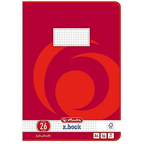 Herlitz 3322609 Schulheft, DIN A4, UWS, Lineatur 26/liniert, Rot von Herlitz