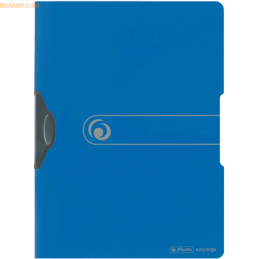 Herlitz Cliphefter Express-Clip PP A4 blau opak to go von Herlitz