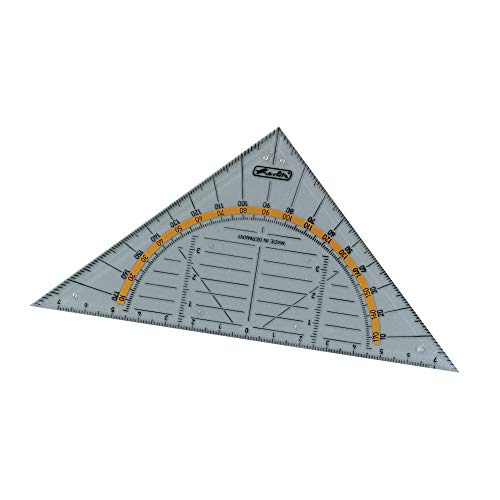 Herlitz Geometrie-Dreieck aus transparenter Kunststoff, klein (5er Pack) von Herlitz