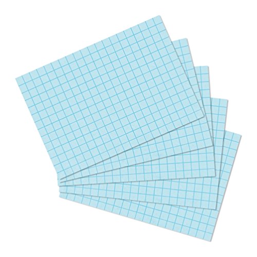 herlitz Karteikarte A6, kariert, blau, 100 Stück von Herlitz