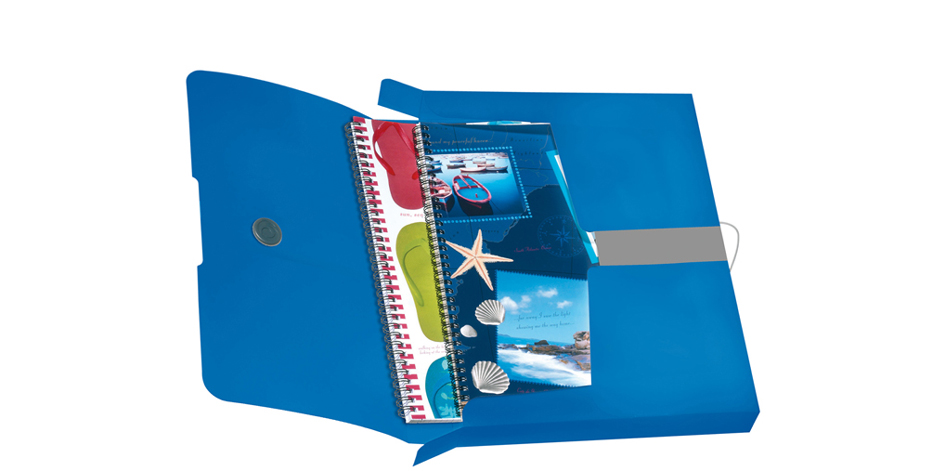 herlitz Sammelbox easy orga to go, DIN A4, blau opak von Herlitz