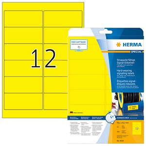 300 HERMA wetterfeste Folienetiketten 8029 gelb 99,1 x 42,3 mm von Herma