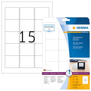 375 HERMA Disketten-Etiketten 5087 weiß von Herma