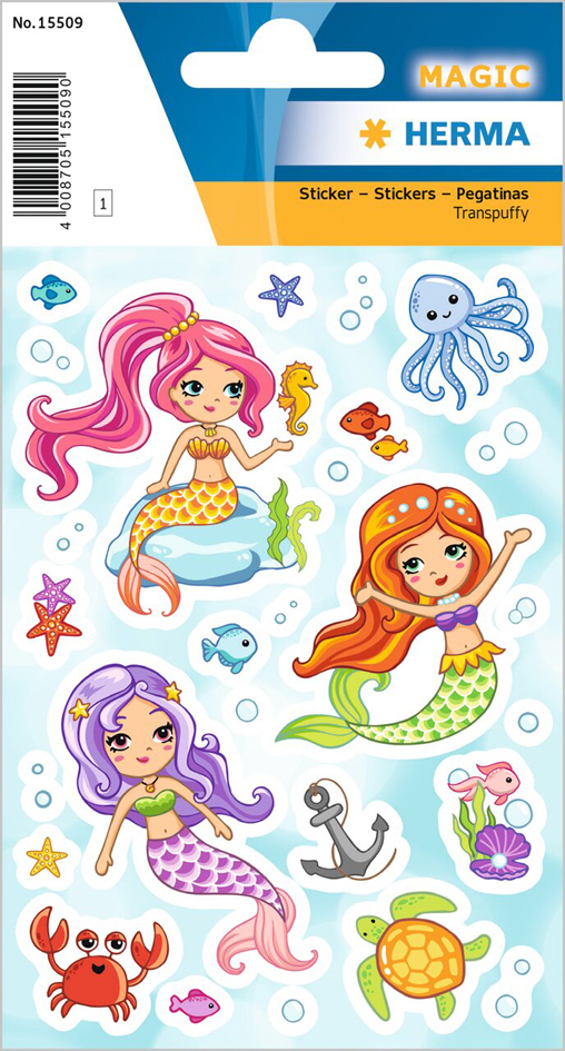 HERMA Sticker MAGIC , Little Mermaid, , Transpuffy von Herma